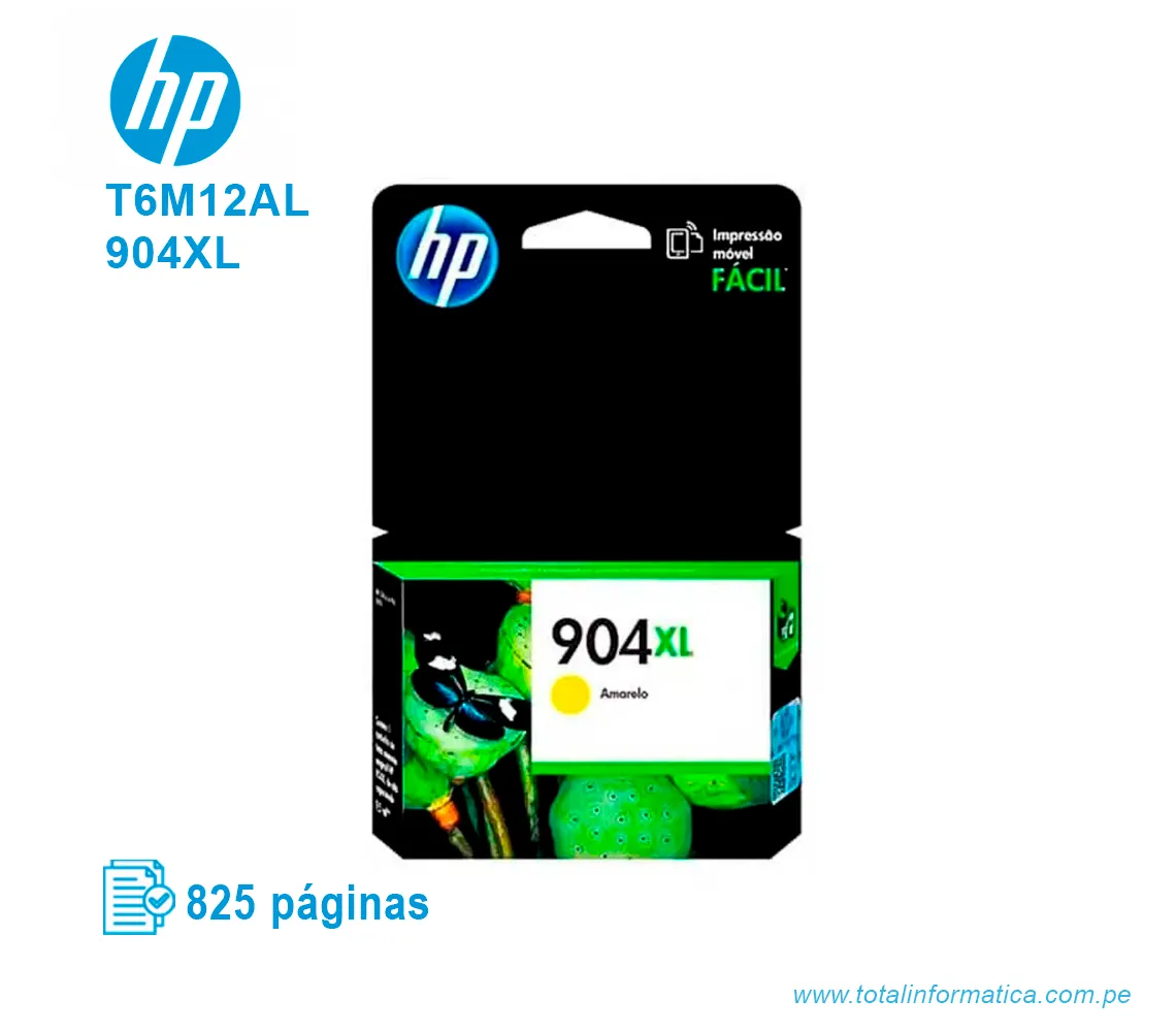 TINTA HP 904XL YELLOW ( T6M12AL ) OFFICEJET PRO 6961, 825 PGS - imagen 1