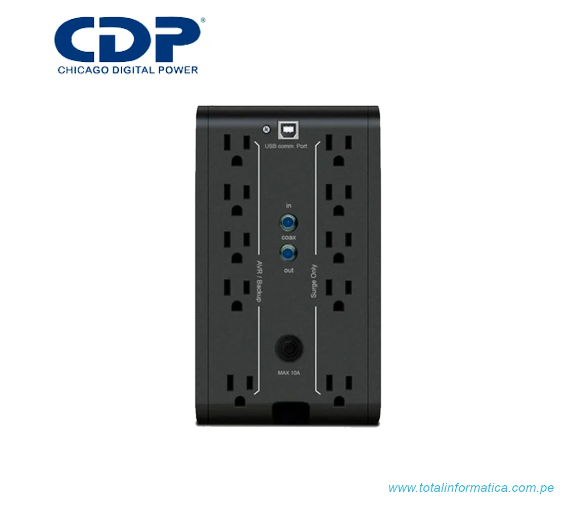 UPS CDP R-SMART 1010I 1000VA/500W, AUTONOMIA 30MIN(R-SMART1010I) - imagen 2