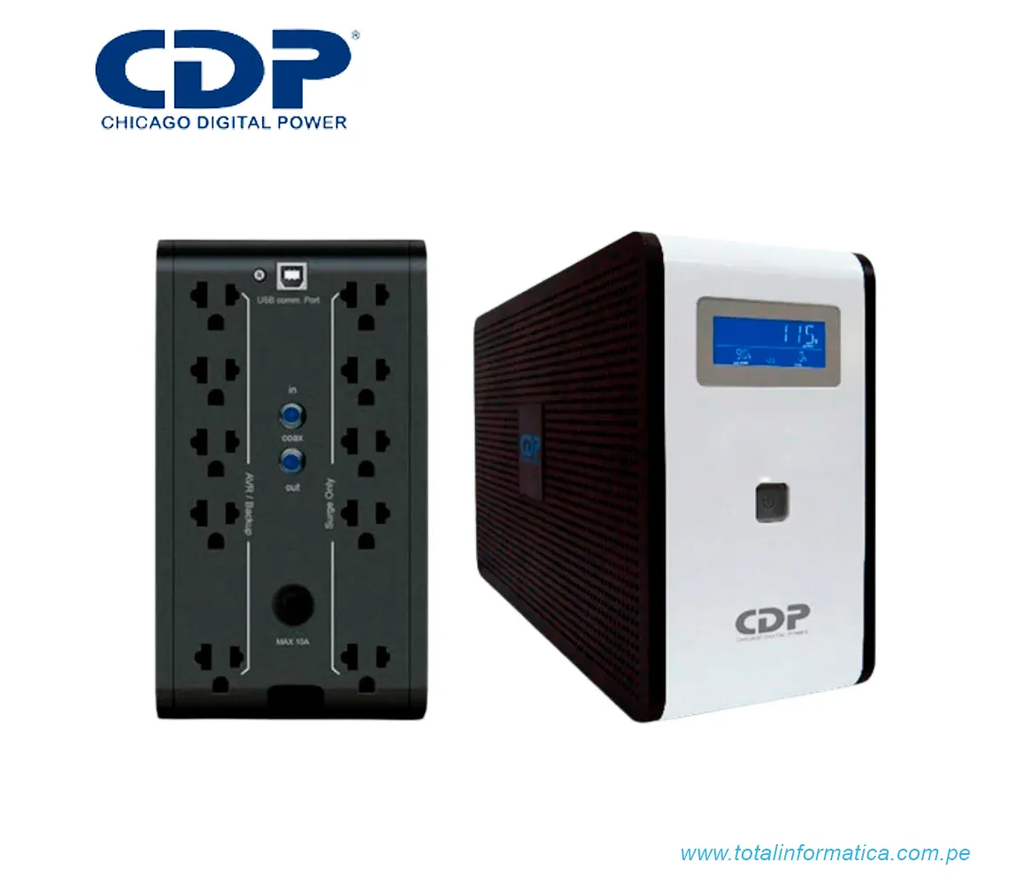 UPS CDP R-SMART 2010I 2000VA/1200W/220V, AUTONOMIA 45MIN, RJ45/USB(R-SMART2010I) - imagen 2