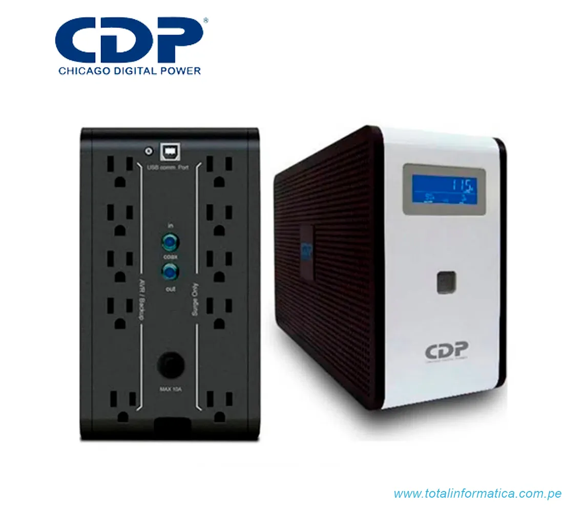 UPS CDP R-SMART 751I, 750VA/375W,  AUTONOMIA 20MIN,  RJ45/ RJ11/ USB(R-SMART751I) - imagen 2