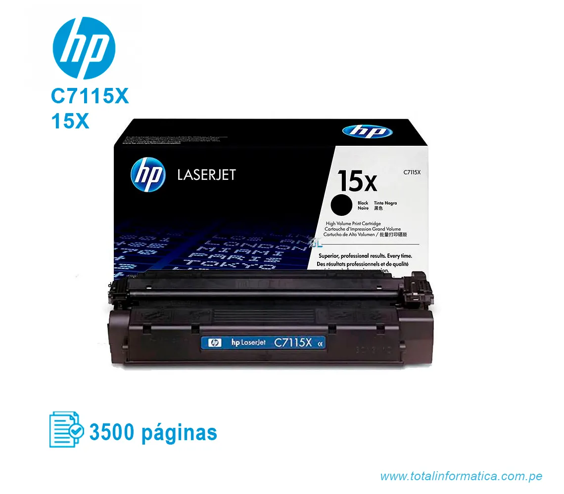 TONER HP 15X BLACK ( C7115X ) LASERJET 1200, 3500 PGS - imagen 2