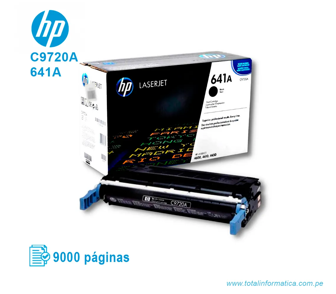 TONER HP 641A BLACK ( C9720A ) LASERJET 4600, 9K PGS - imagen 2