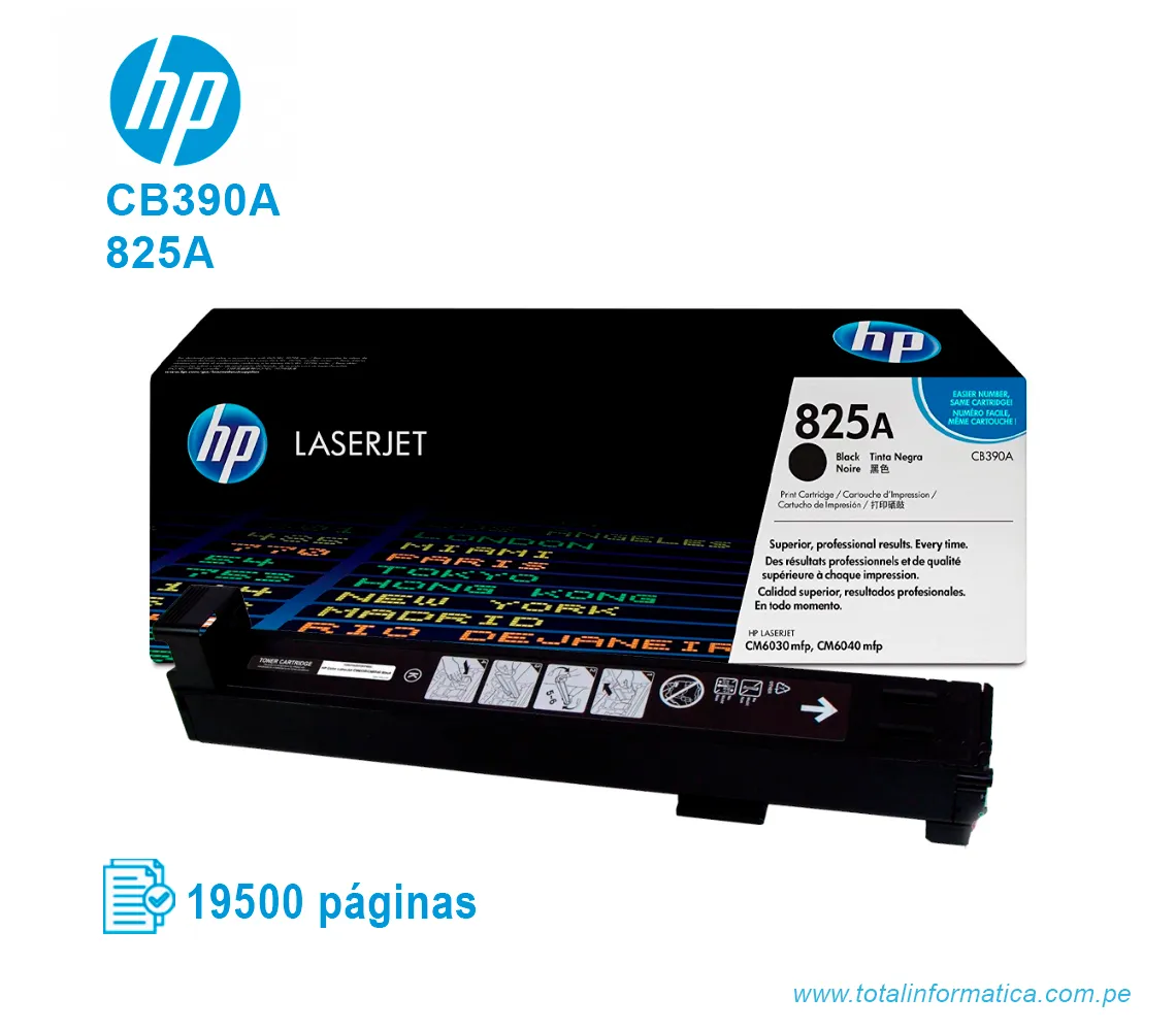 TONER HP 825A BLACK ( CB390A ) LASERJET COLOR CM6030 - imagen 2