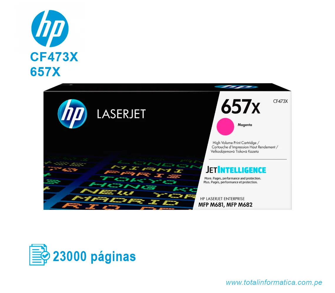 TONER HP 657X MAGENTA ( CF473X ) LENT M681 23KPG - imagen 1