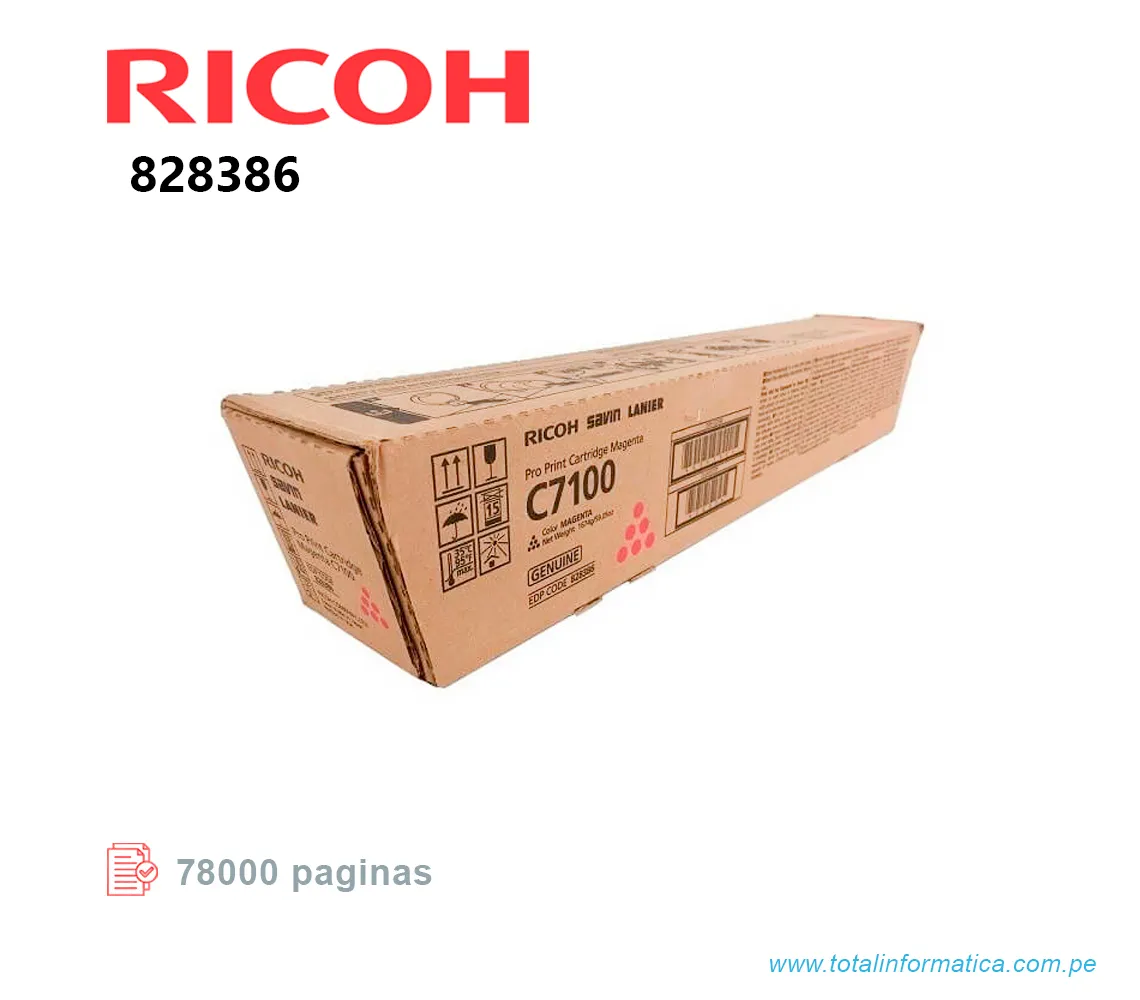 TONER RICOH 828386 MAGENTA PRO C7100 78KPG   - imagen 1
