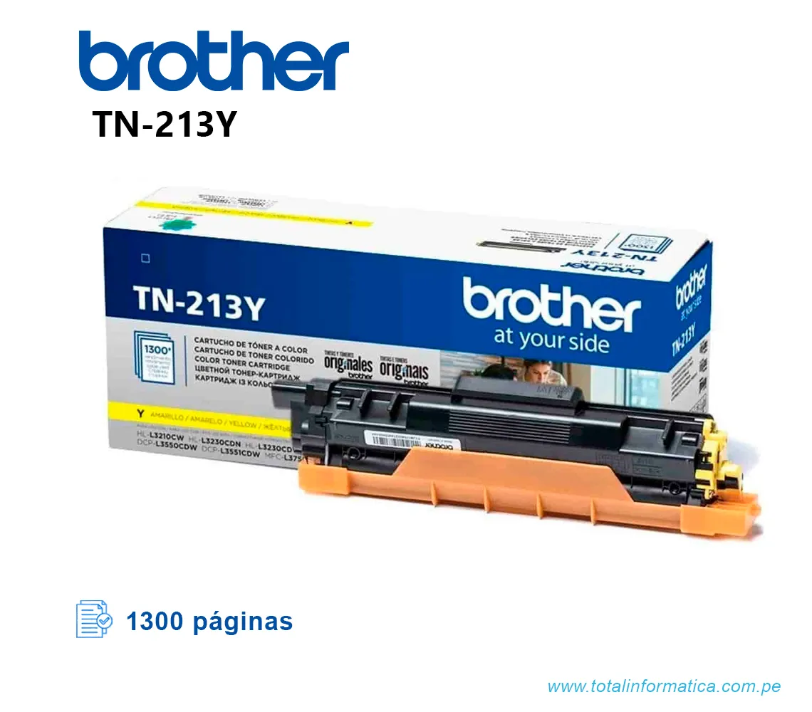 TONER BROTHER TN213Y YELLOW, PARA L3270, L3750, 1300 PAG - imagen 2