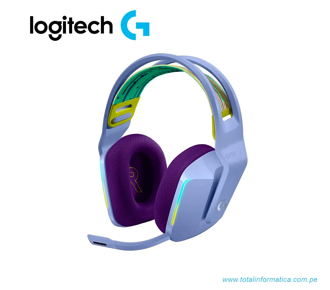 AUDIFONO CON MICROFONO LOGITECH G733 LIGHTSPEED, INALÁMBRICO, LILA(981-000889) - imagen 1