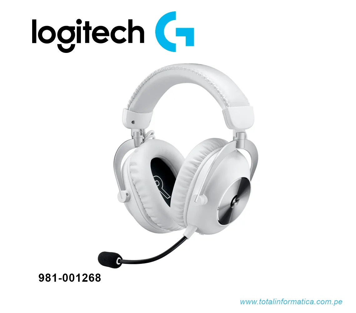 AUDIFONO CON MICROFONO LOGITECH G PRO X2 LIGHTSPEED, INALÁMBRICO, BT, 3.5MM, BLANCO(981-001268) - imagen 1