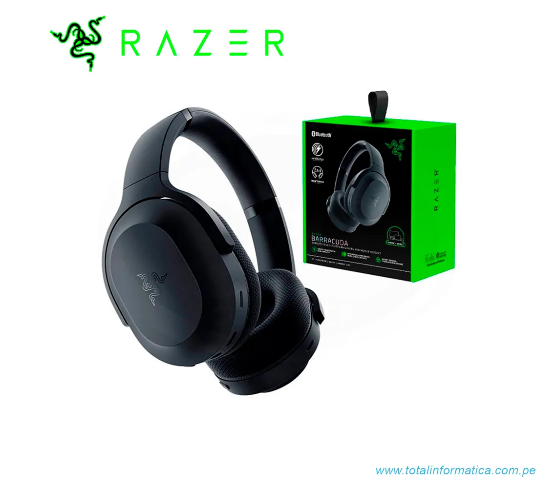 AUDIFONO CON MICROFONO RAZER BARRACUDA INALAMBRICO, BLUETOOTH, 3.5MM, THX SMARTSWITCH, NEGRO(RZ04-03790100-R3U1) - imagen 1