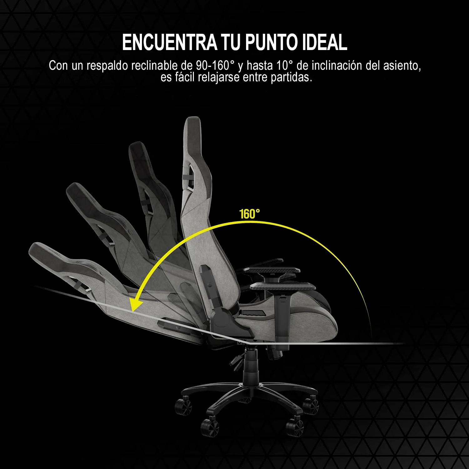 SILLA GAMING CORSAIR T3 RUSH-GRIS/CARBON(CF-9010056-WW) - imagen 7