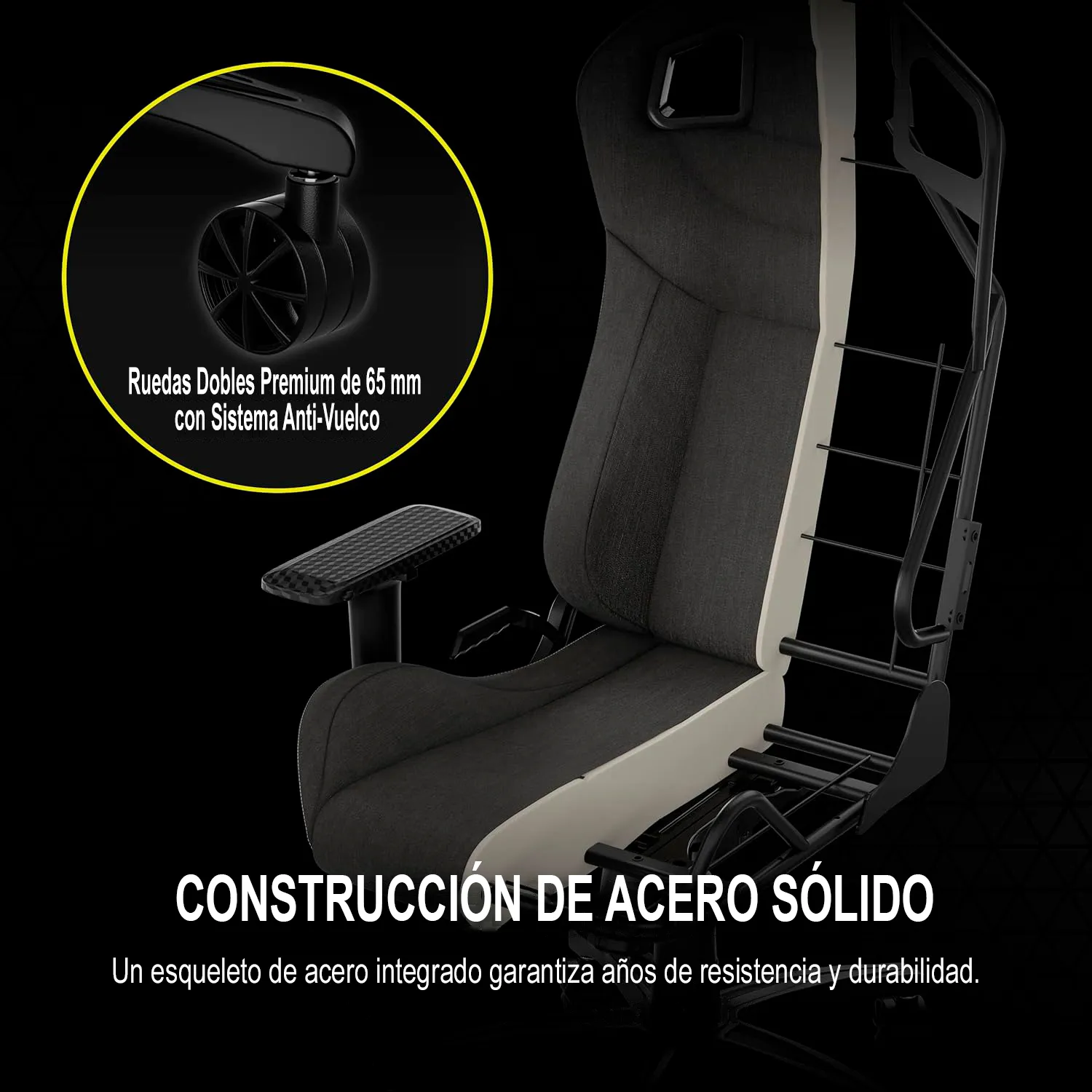 SILLA GAMING CORSAIR T3 RUSH-CARBON(CF-9010057-WW) - imagen 5