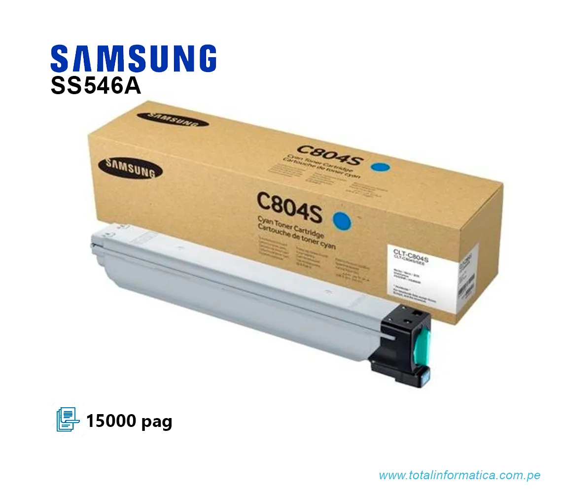 TONER SAMSUNG CLT-C804S HP SS546A CYAN 15K PGS - imagen 2