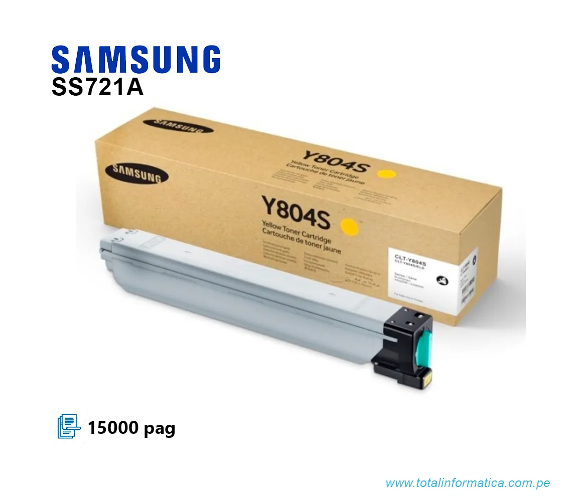 TONER SAMSUNG CLT-Y804S HP SS721A YELLOW 15K PAG  - imagen 2