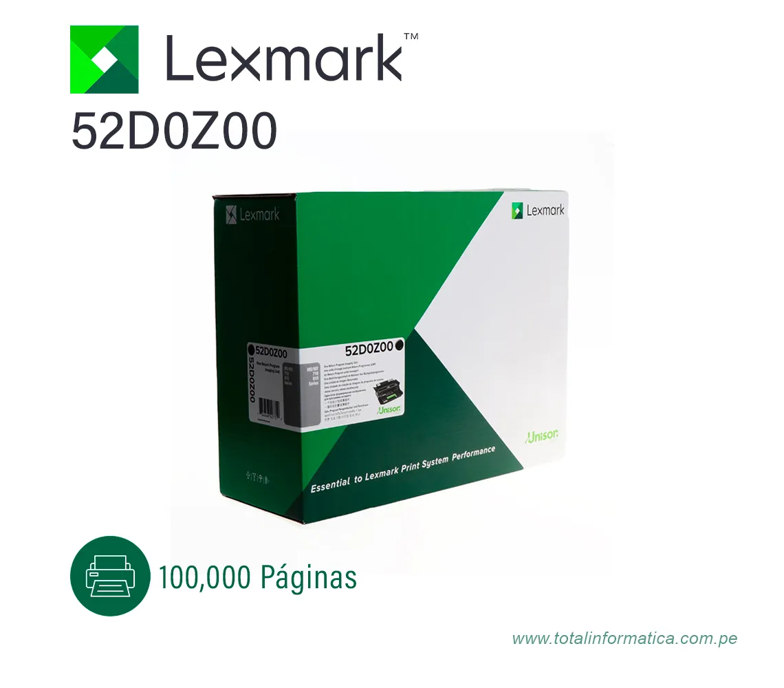 UNIDAD DE IMAGEN LEXMARK 520Z ( 52D0Z00 ) PARA MX812DXE - imagen 2