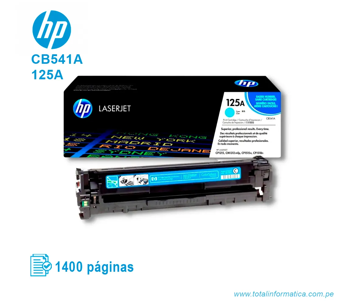 TONER HP 125A CYAN ( CB541A ) LASERJET CP1210/CP1215 - imagen 2