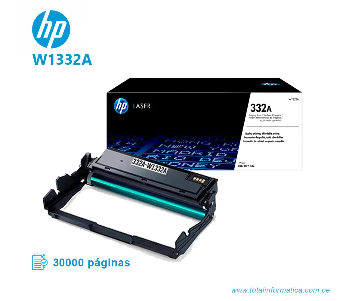 DRUM HP 332A W1332A L.J. 408DN 30,000 PGS  - imagen 2