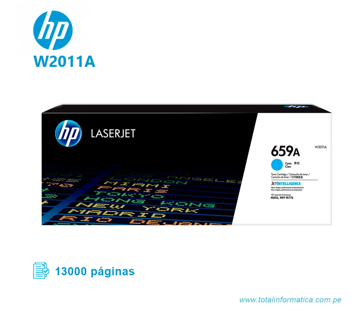TONER HP 659A W2011A L.J. M856 BLACK, 13000 PGS - imagen 1