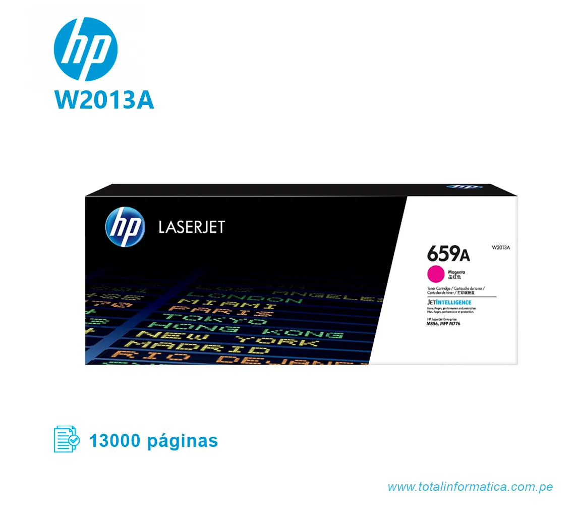 TONER HP 659A W2013A L.J. M856 MAGENTA 13000 PGS - imagen 1