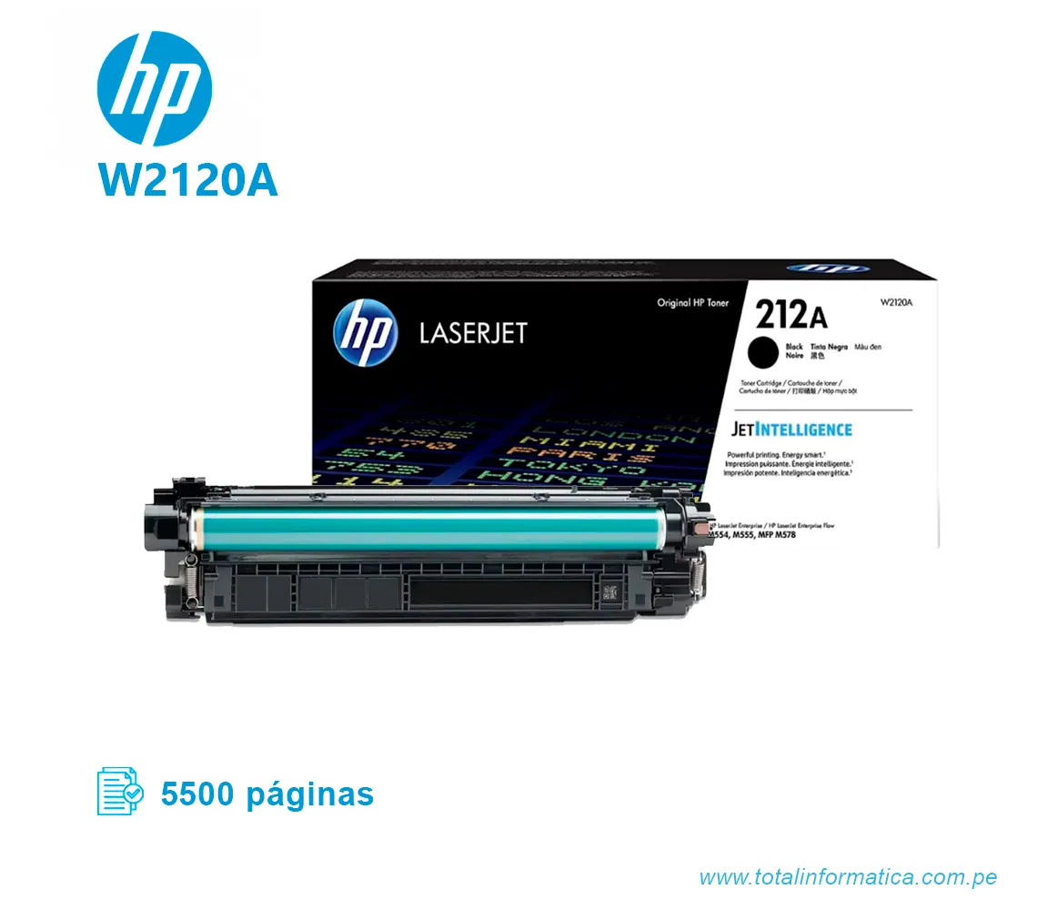 TONER HP 212A W2120A L.J. M555 BLACK  5500 PGS   - imagen 2