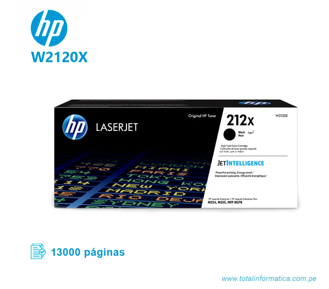 TONER HP 212X W2120X L.J. M555 BLACK 13 KPGS  - imagen 1