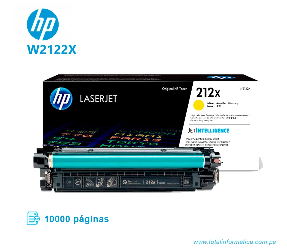 TONER HP 212X W2122X L.J. M555 YELLOW 10 KPGS - imagen 2