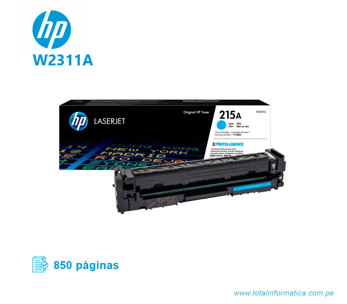 TONER HP 215A W2311A L.J. CYAN 850 PAGS  - imagen 2