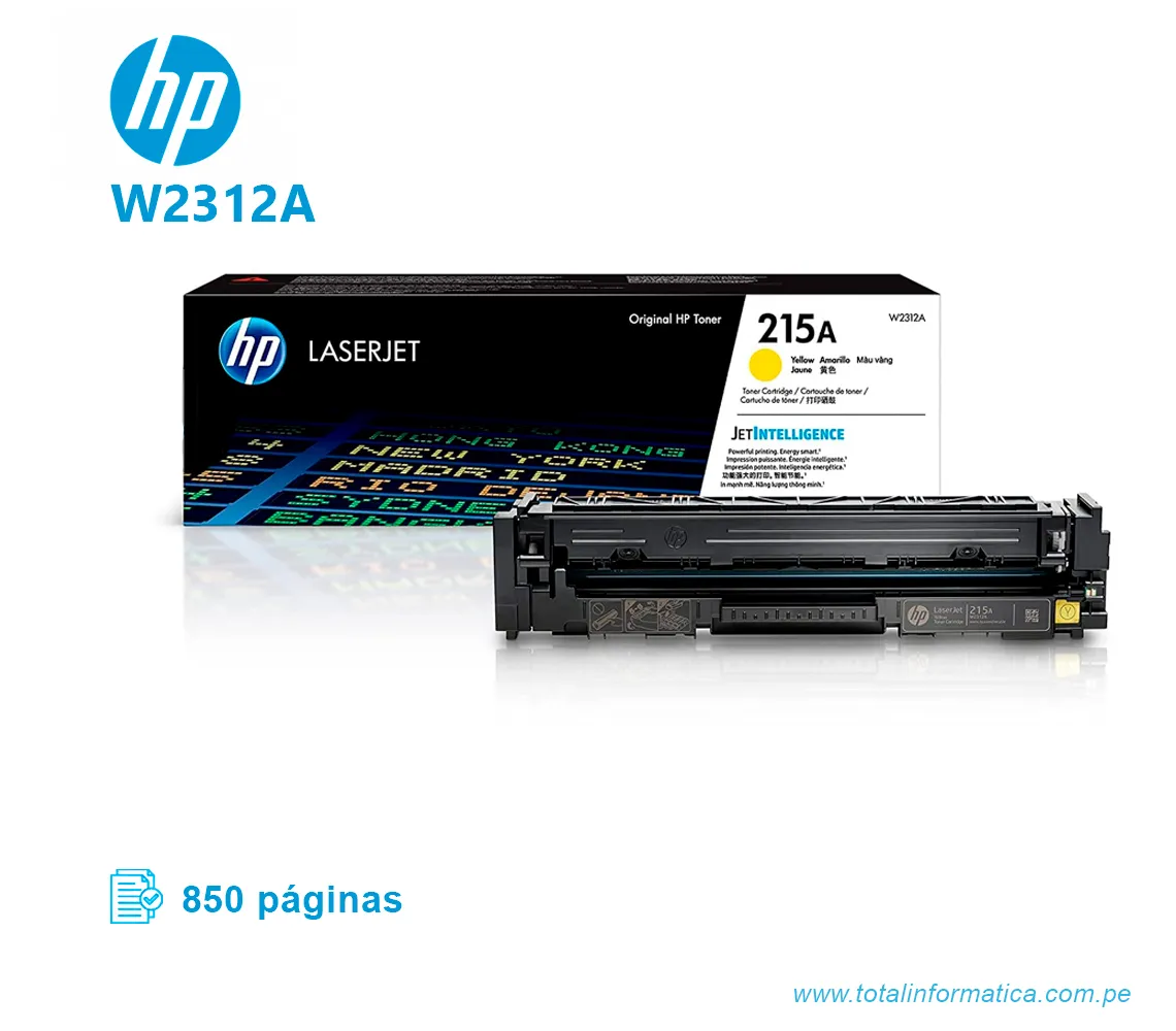 TONER HP 215A W2312A L.J. YELLOW 850 PAGS    - imagen 2