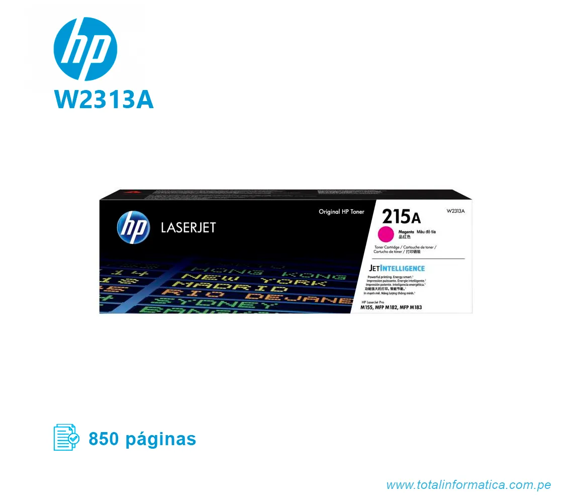 TONER HP 215A W2313A L.J. MAGENTA 850 PAGS - imagen 1