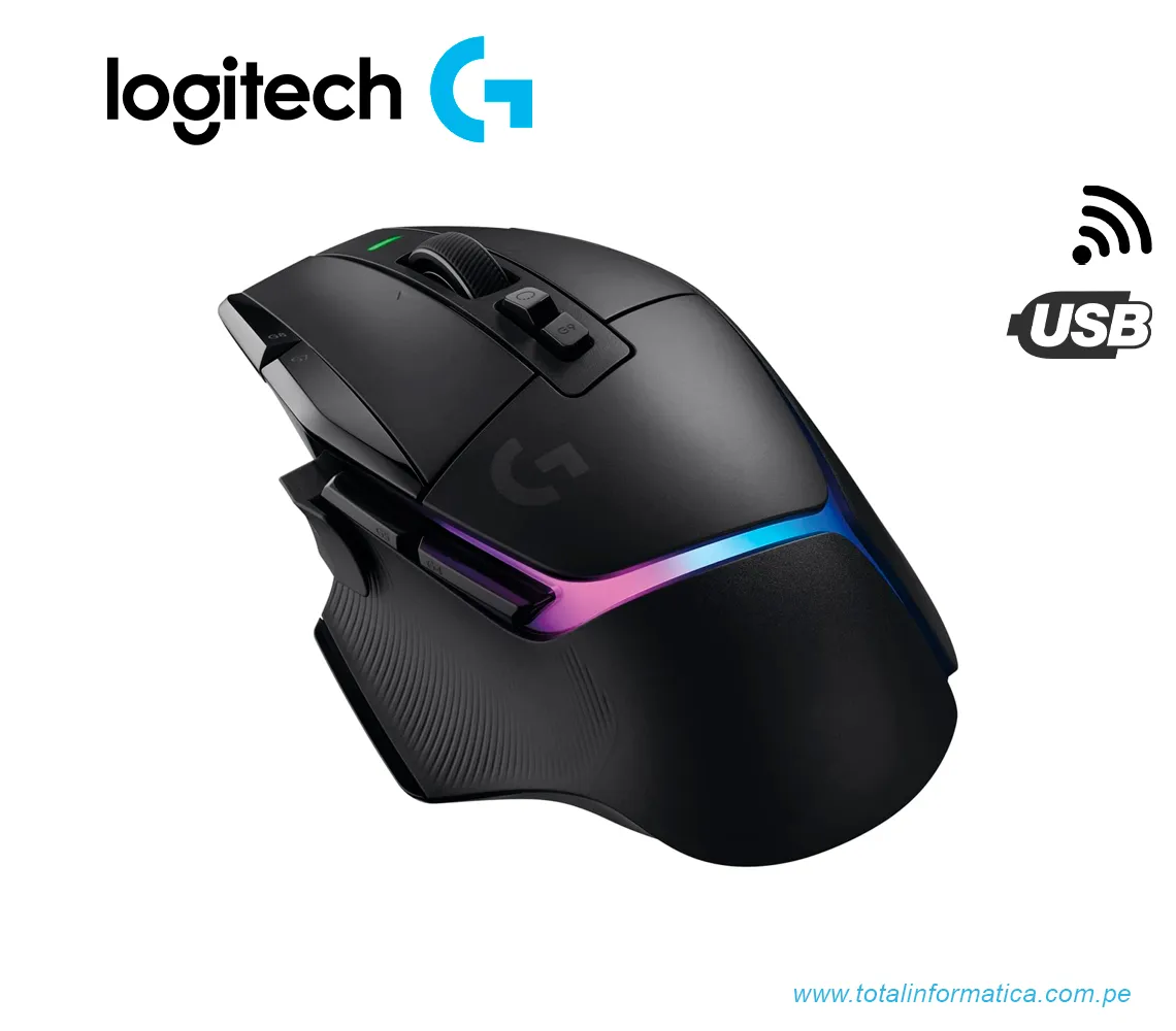 MOUSE GAMING LOGITECH G502 X PLUS, 25K DPI, INALAMBRICO, RGB, NEGRO(910-006160) - imagen 1
