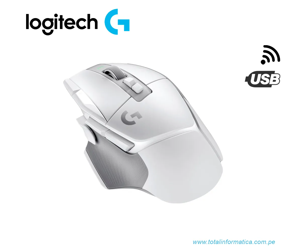 MOUSE GAMING LOGITECH G502 X PLUS, 25K DPI, INALAMBRICO, RGB, BLANCO(910-006169) - imagen 1