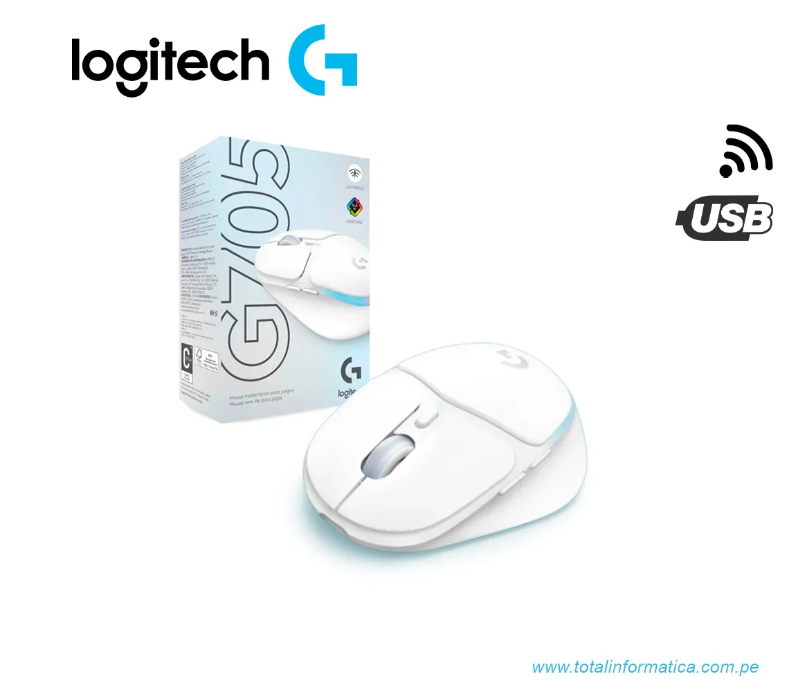 MOUSE GAMING LOGITECH G705, INALAMBRICO, RGB, BLANCO(910-006366) - imagen 2