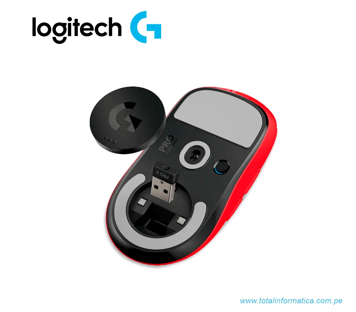 MOUSE GAMING LOGITECH G PRO X SUPERLIGHT, INALAMBRICO, SENSOR HERO 25K, RED(910-006783) - imagen 2