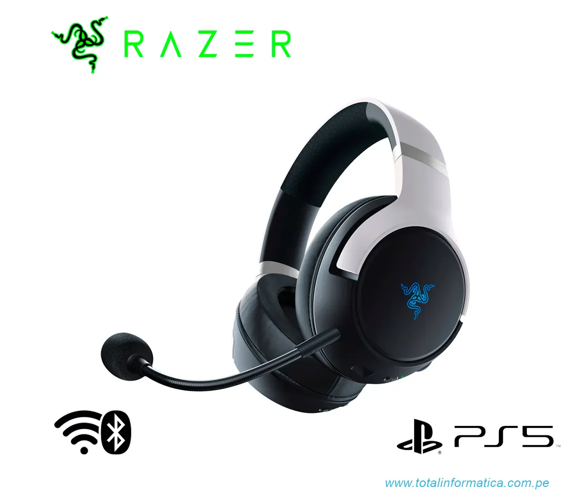 AUDIFONO CON MICROFONO RAZER KAIRA PRO, INALAMBRICO, BLUETOOTH,  SMARTWITCH,CHROMA RGB, BLANCO(RZ04-04030100-R3U1) - imagen 1