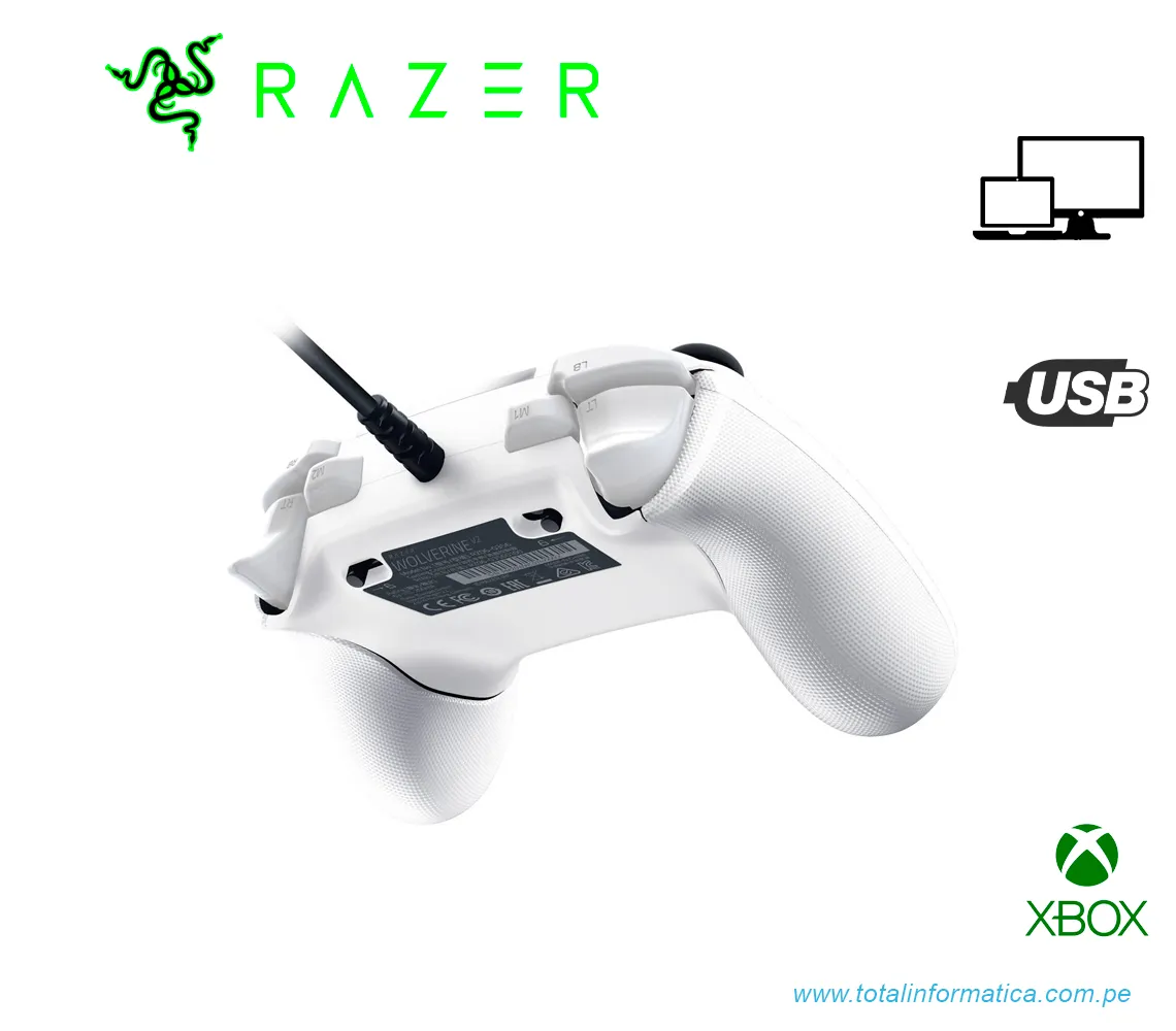 GAMEPAD RAZER WOLVERINE V2, PC/XBOX SERIES X, BLANCO(RZ06-03560200-R3U1)  - imagen 2