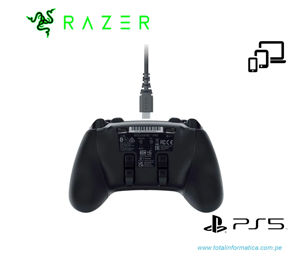 GAMEPAD RAZER WOLVERINE V2 PRO, INALAMBRICO, PC/PS5, NEGRO(RZ06-04710100-R3U1) - imagen 2