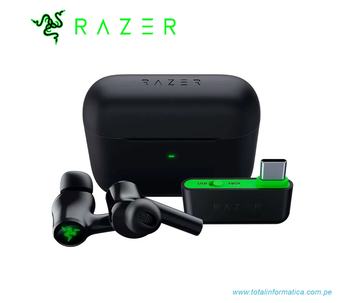AUDIFONO CON MICROFONO RAZER HAMMERHEAD HYPERSPEED P/XB, INALAMBRICO, USB-C, NEGRO/VERDE(RZ12-03820200-R3U1) - imagen 2