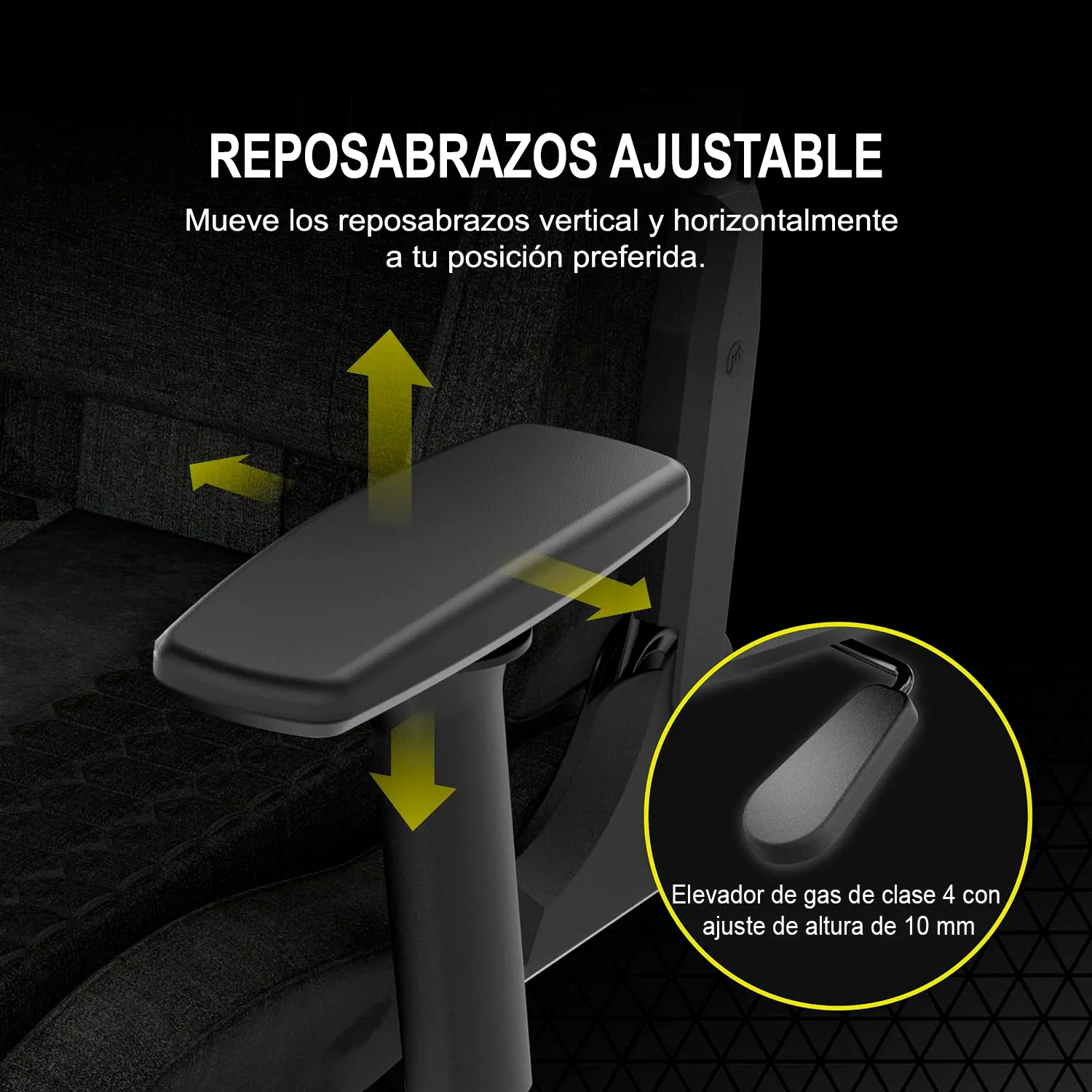 SILLA GAMING CORSAIR T3 RUSH-TELA CARBON(CF-9010051-WW) - imagen 4