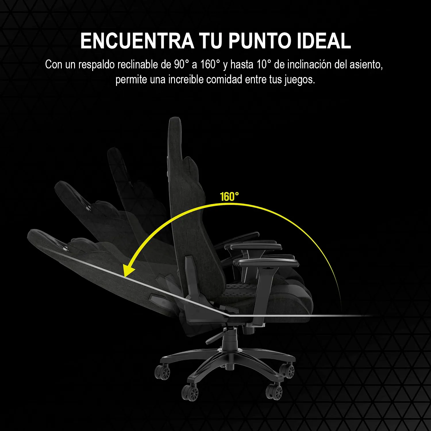 SILLA GAMING CORSAIR T3 RUSH-TELA CARBON(CF-9010051-WW) - imagen 5