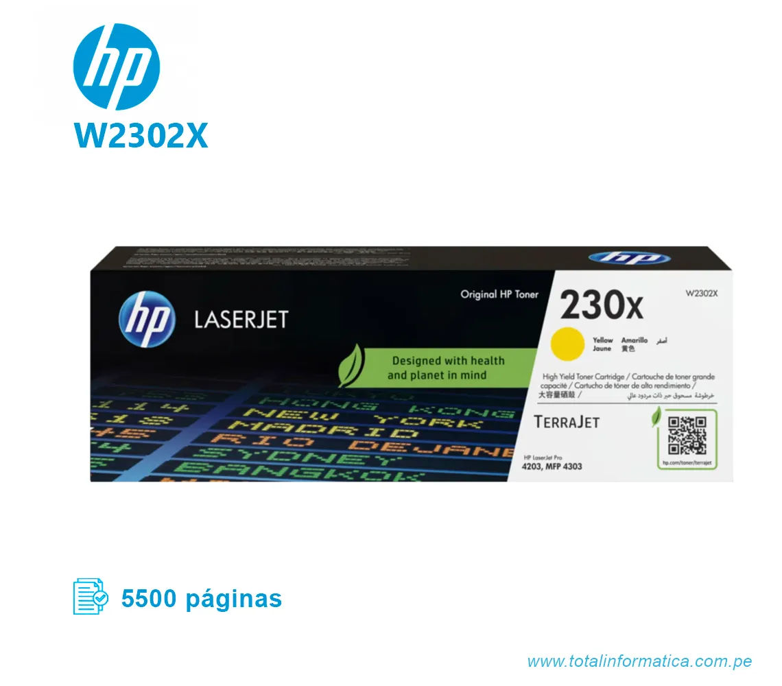 TONER HP 230X W2302X L.J. YELLOW 5.5 KPGS   - imagen 1