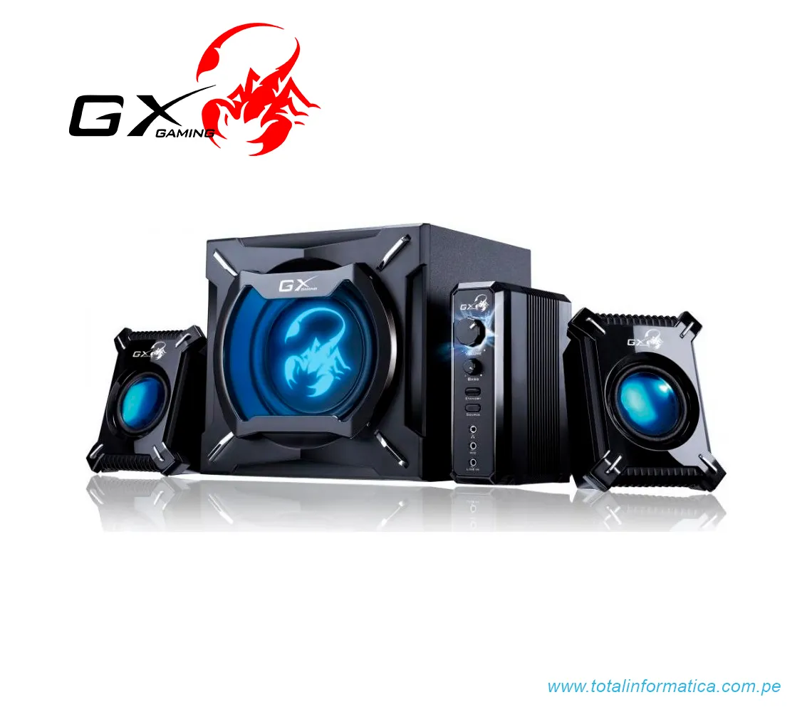 PARLANTE GENIUS SW-G2.1 2000II, 240V, 45W, LED AZUL, NEGRO(31730020400) - imagen 3