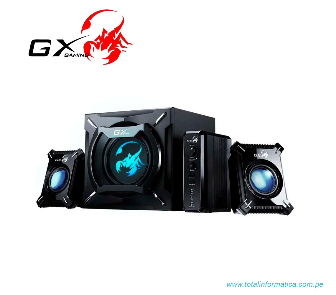 PARLANTE GENIUS SW-G2.1 2000II, 240V, 45W, LED AZUL, NEGRO(31730020400) - imagen 2
