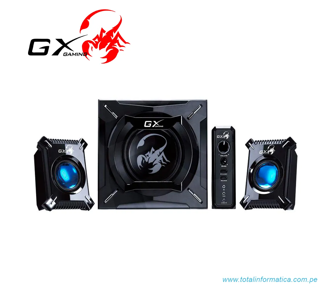 PARLANTE GENIUS SW-G2.1 2000II, 240V, 45W, LED AZUL, NEGRO(31730020400) - imagen 1