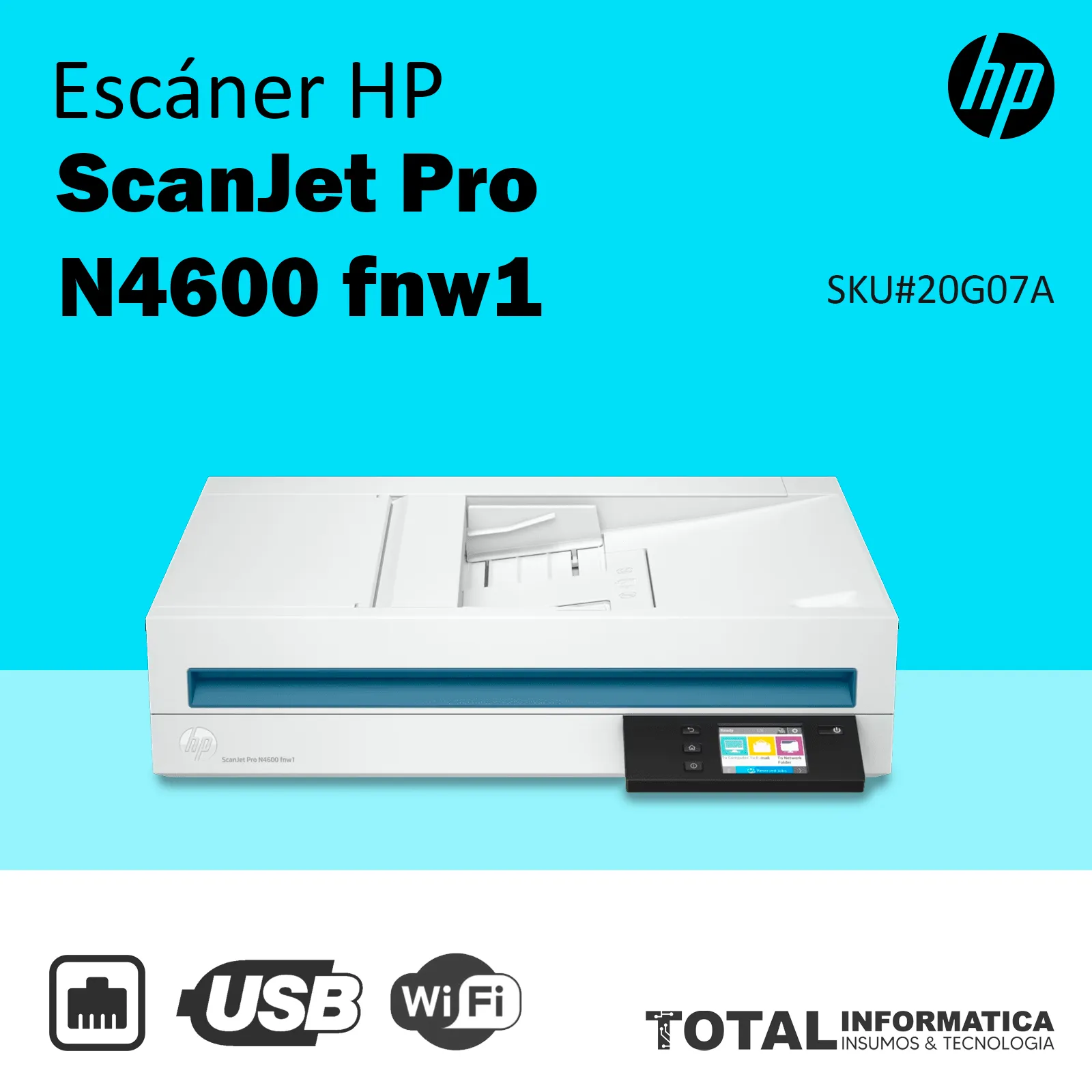  ESCÁNER HP SCANJET PRO N4600 FNW1 20G07A - imagen 2