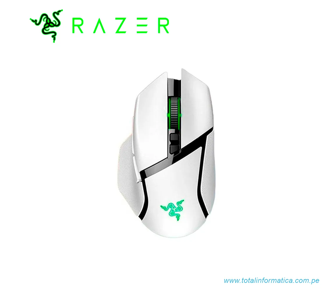 MOUSE GAMING RAZER BASILISCO V3 PRO, INALAMBRICO/BLUETOOTH/USB-C, RGB, BLANCO(RZ01-04620200-R3U1) - imagen 2