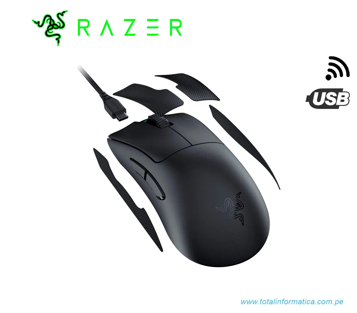 MOUSE GAMING RAZER DEATHADDER V3 PRO, 30K DPI, INALAMBRICO, USB-C, NEGRO(RZ01-04630100-R3U1) - imagen 3