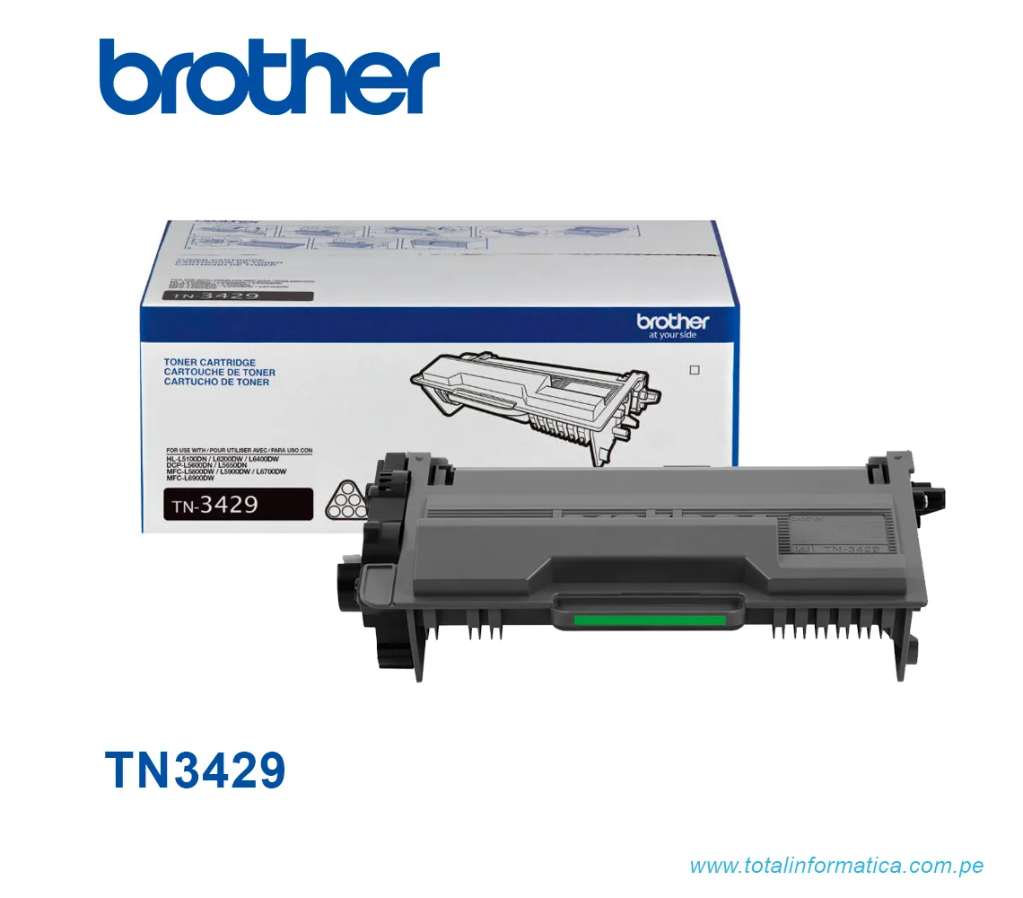 TONER BROTHER TN3429 BLACK, PARA HL-L5100DN 3K PGS  - imagen 2
