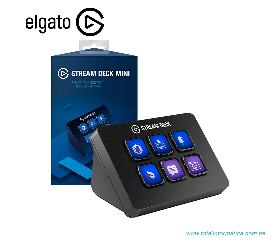 CORSAIR STREAM DECK MINI , 6 TECLAS LCD PERSONALIZABLES, USB 2.0, NEGRO(10GAI9901) - imagen 2