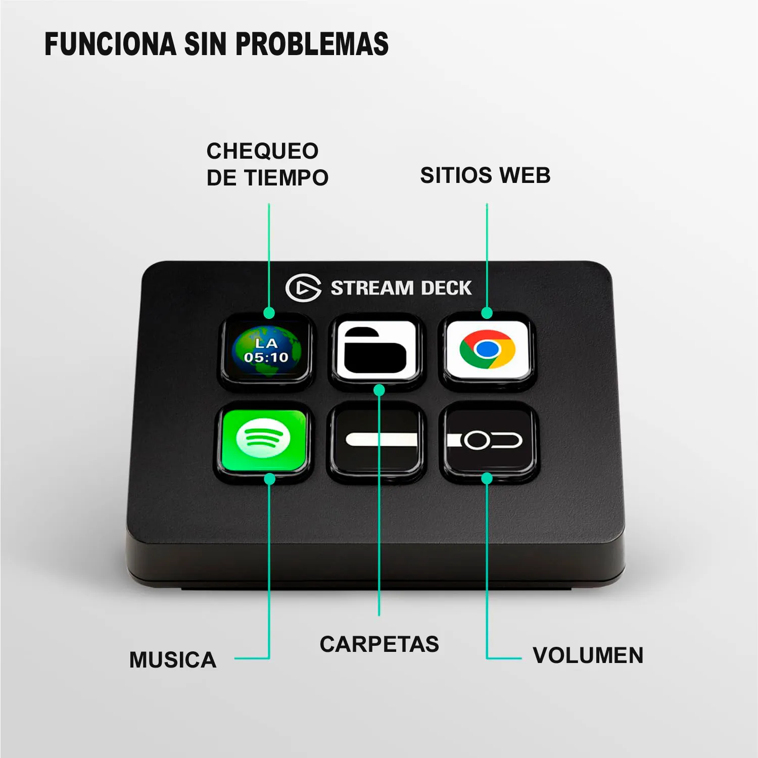 CORSAIR STREAM DECK MINI , 6 TECLAS LCD PERSONALIZABLES, USB 2.0, NEGRO(10GAI9901) - imagen 5