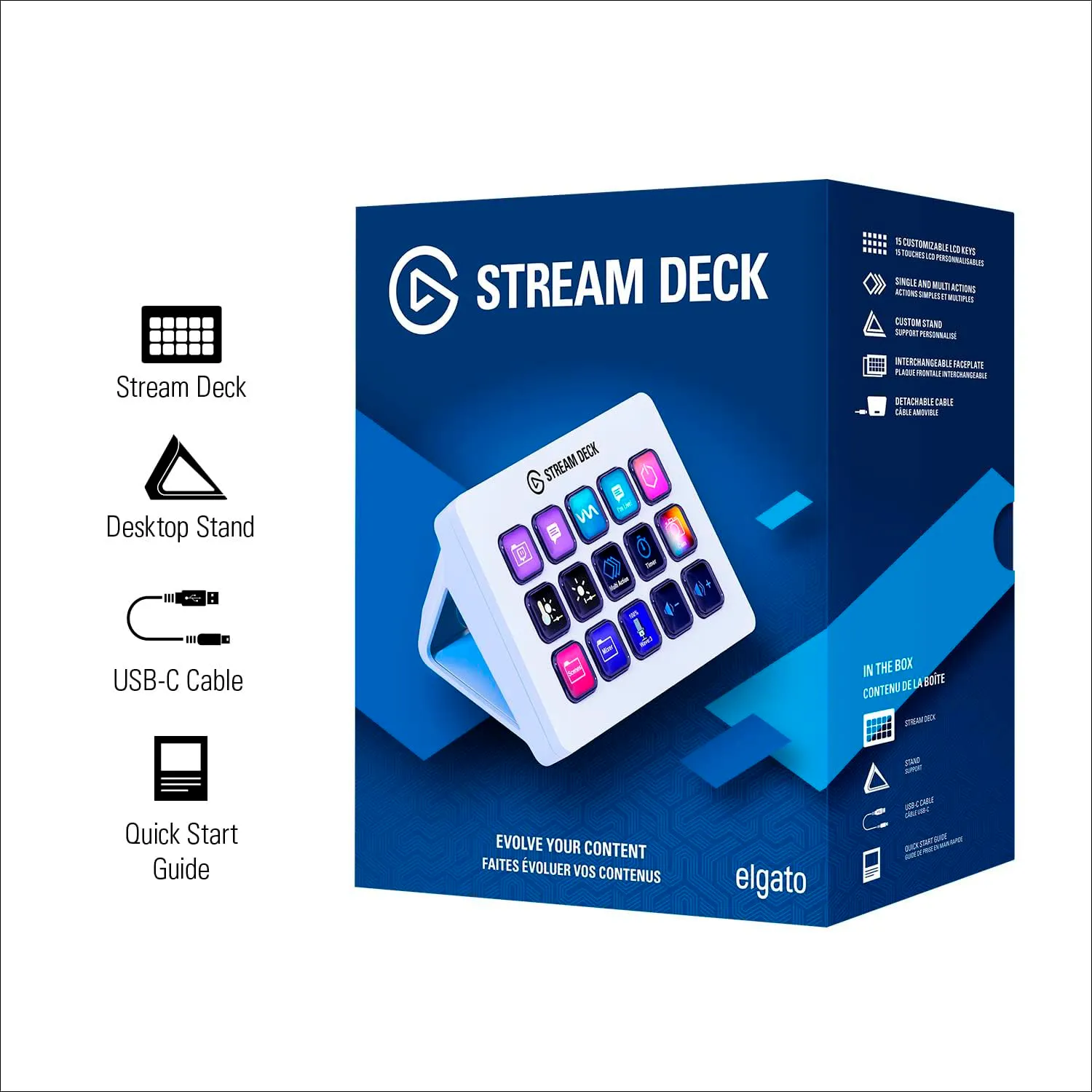 ELGATO STREAM DECK MK.2, 15 TECLAS LCD PERSONALIZABLES, USB 2.0, BLANCO(10GBA9911) - imagen 8