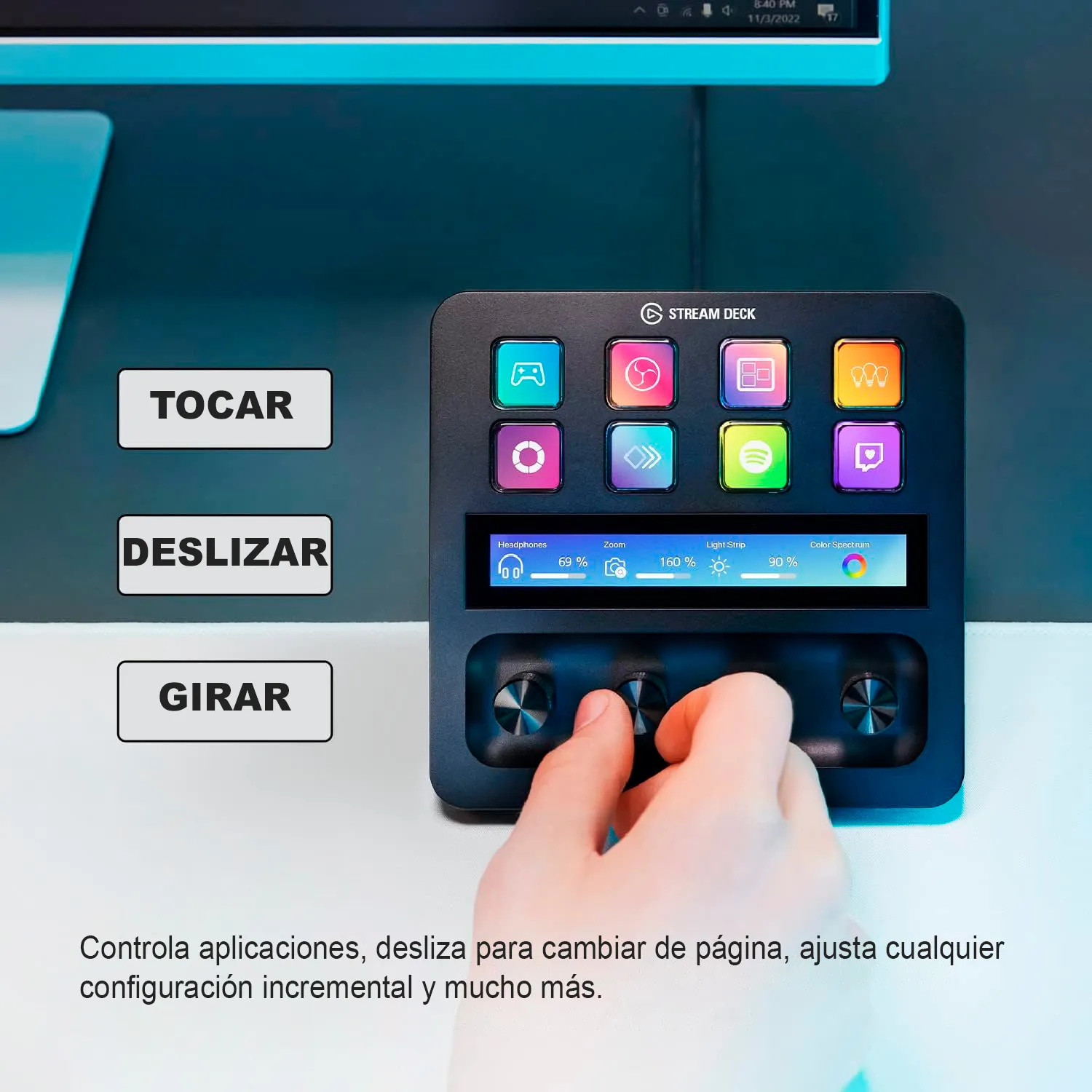 ELGATO STREAM DECK+, 8 TECLAS LCD PERSONALIZABLE, NEGRO(10GBD9901) - imagen 5